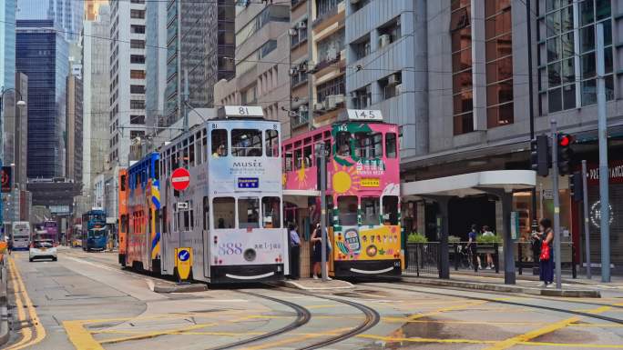 【正版素材】香港城市街道上环5486