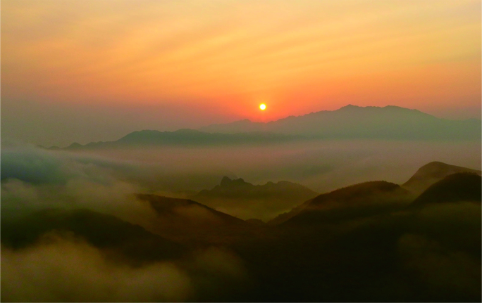 日出 云海 大自然 森林  山 延时