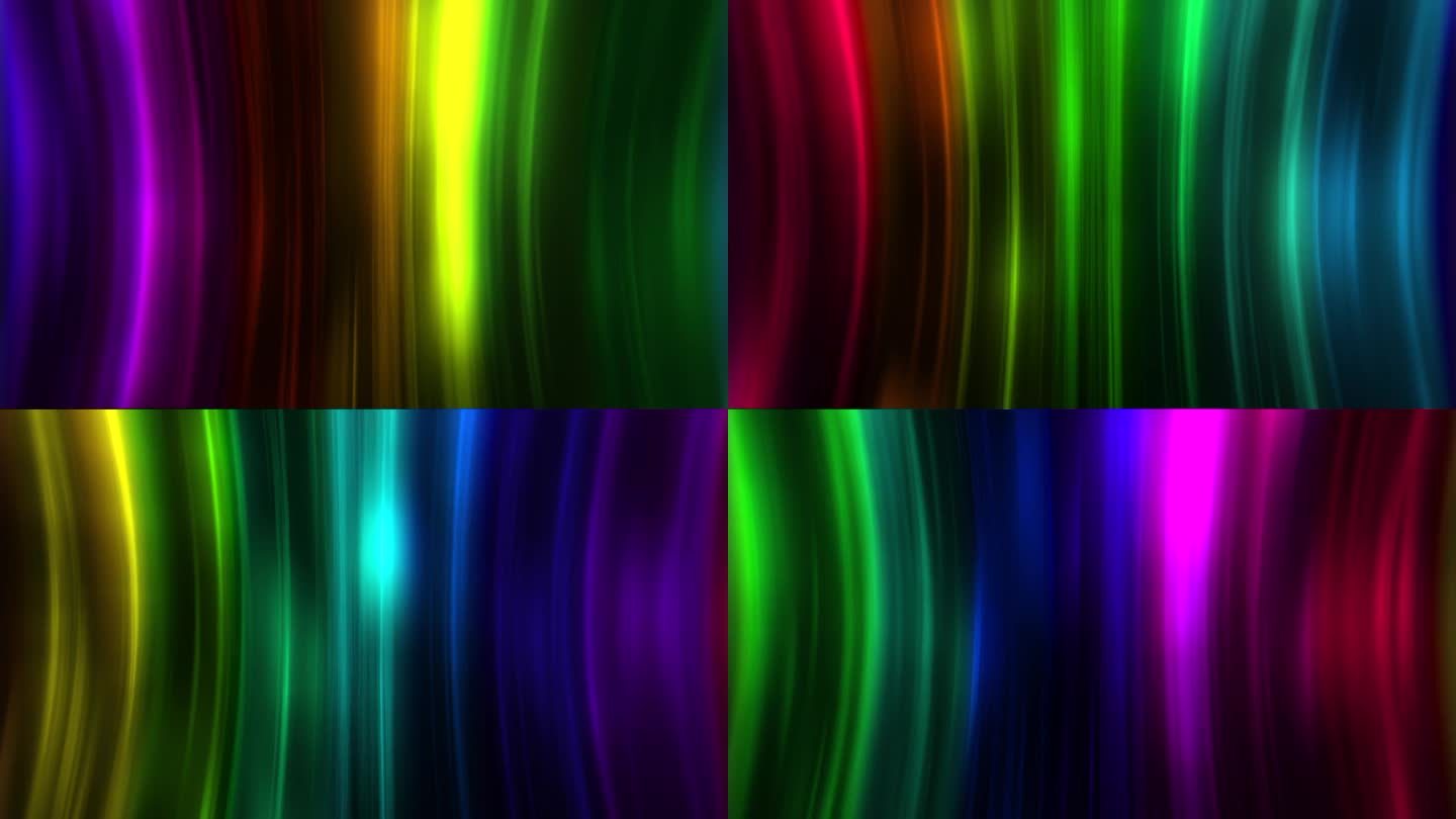 霓虹灯多彩线荧光灯棒讲台舞台抽象彩色技术未来背景与明亮的霓虹灯光芒和发光的线条背景。循环的背景。光速
