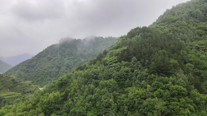 驼梁风景区 山区 绿水青山  航拍