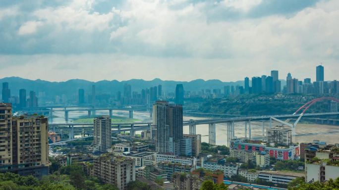 重庆城市延时、菜园坝大桥