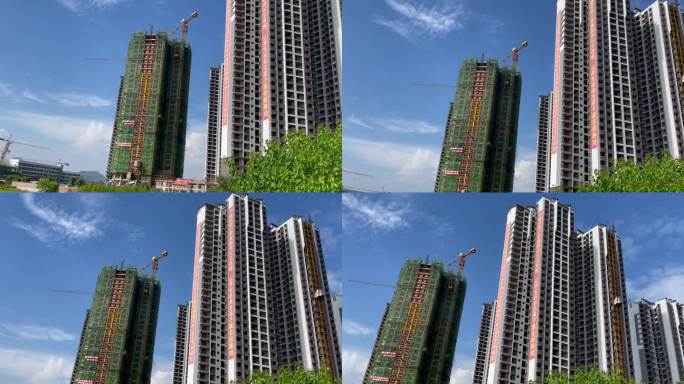建设中的高楼 大中华养生谷 桂林房地产