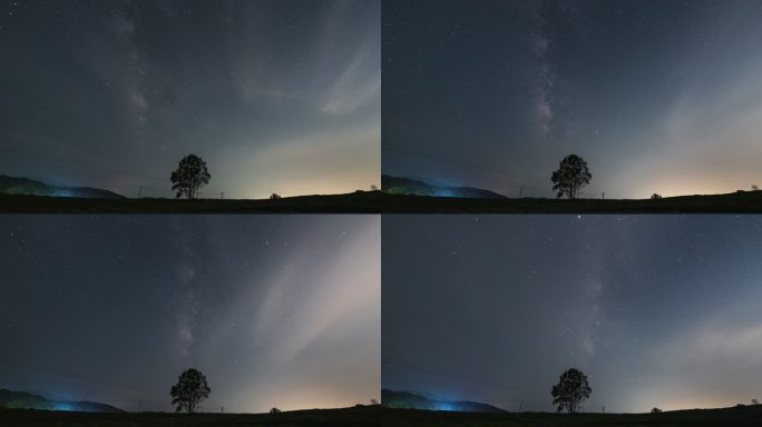 英仙座流星雨 银河延时 湖南永州 4k