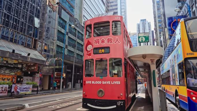 【正版素材】香港城市街道上环5499