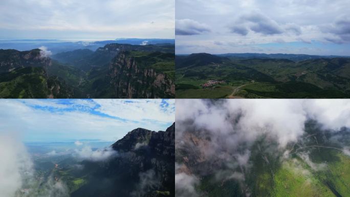 航拍 太行山 雨后 云海 4K