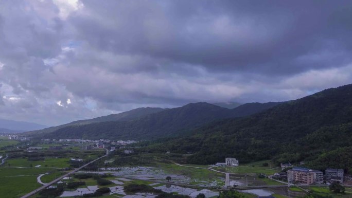 浙江瑞安曹村镇农村延时风光