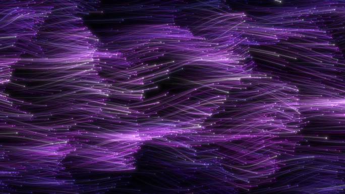 紫色华丽粒子细丝游动
