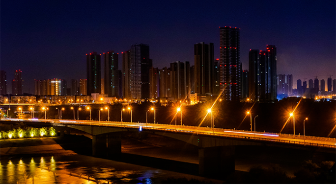 武汉汉阳汉江知音桥 夜景延时