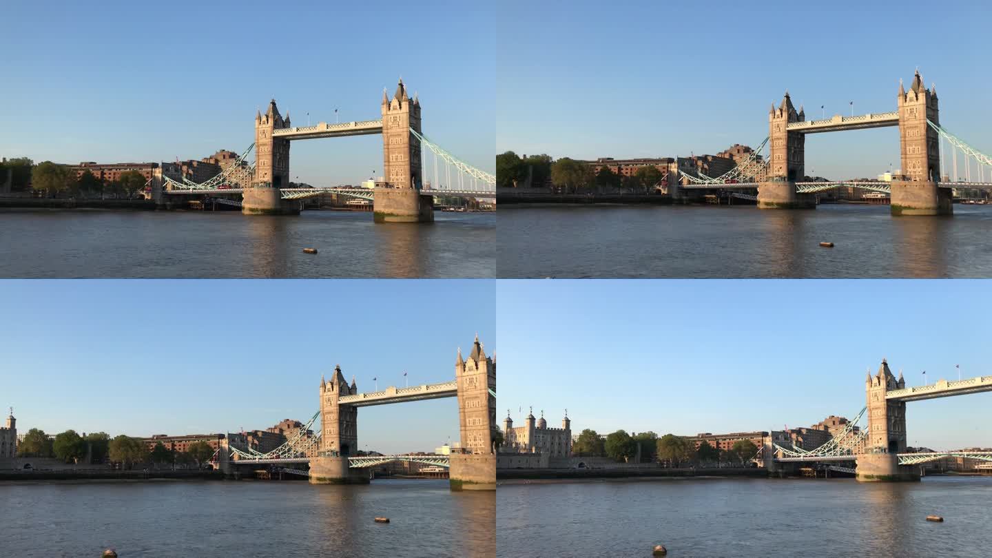 伦敦市中心的伦敦桥上的泰晤士河
