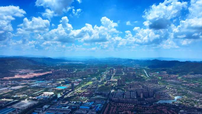 俯瞰航拍重庆茶园新城区