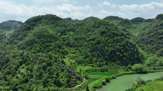 航拍安顺高荡村风光