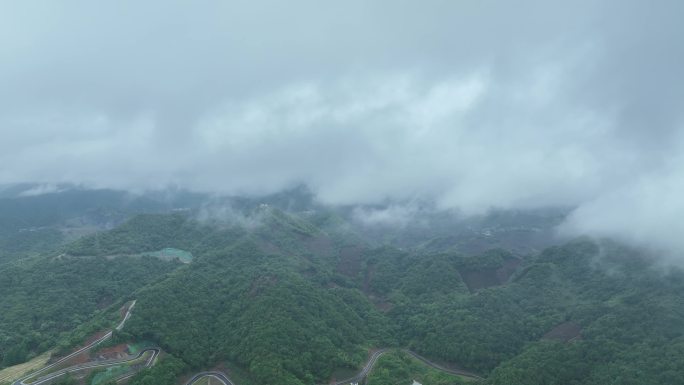 航拍杭州余杭中泰