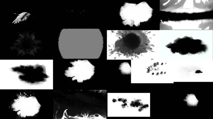 水墨飞鸟扩散圈素材透明通道