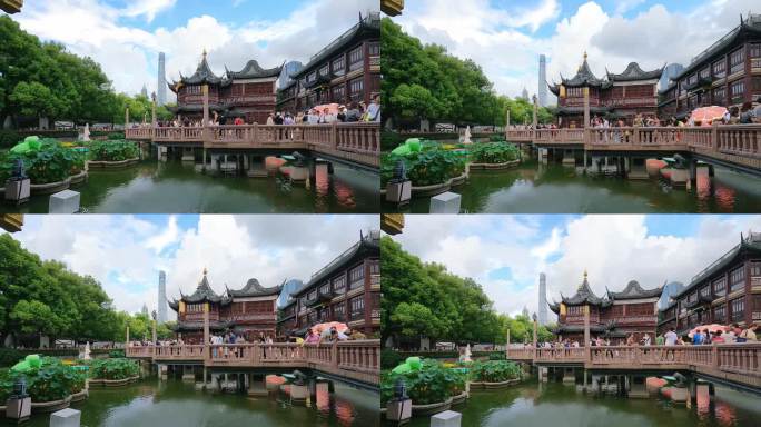 上海城隍庙九曲桥老建筑