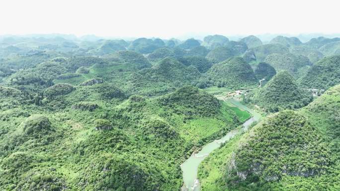 航拍安顺高荡村风光