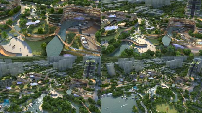 商业地产综合体鸟瞰