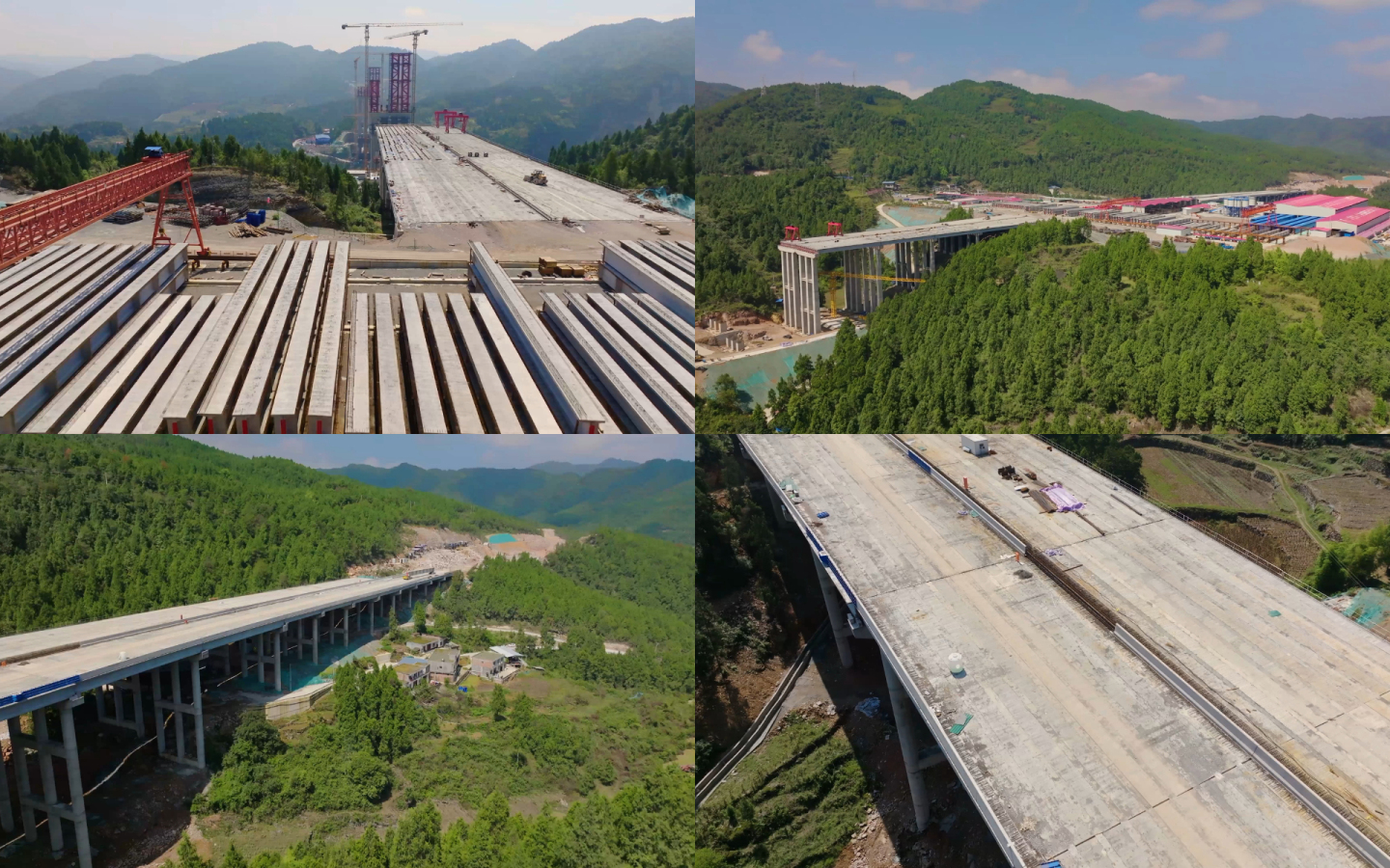 高速公路建设桥梁修建工地