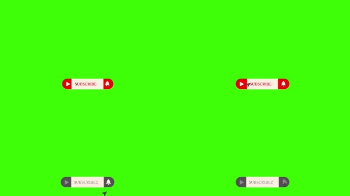 社交YouTube喜欢订阅铃声通知按钮元素