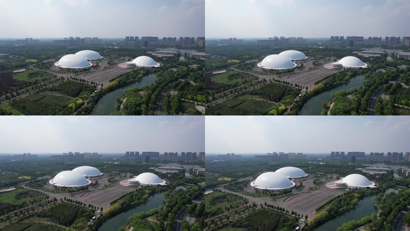 山东淄博国际会展中心航拍