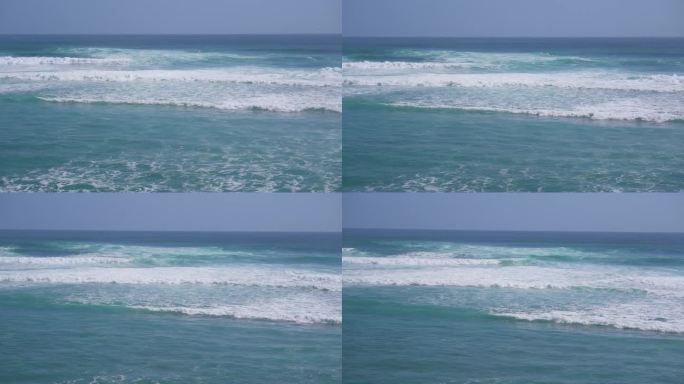 波浪与蓝天天际线海浪浪花