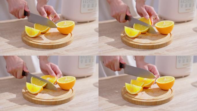 厨房 水果 切菜 切橙子 橙子 tvc