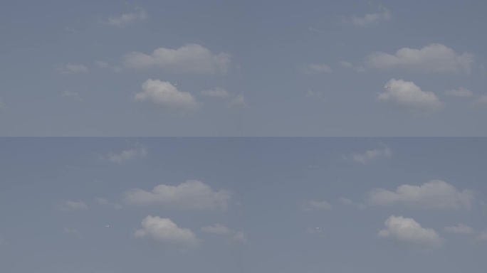 【4k】飞机从云里飞过