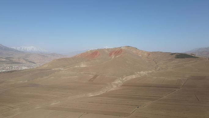 大西北 大山 十万大山 航拍 黄土