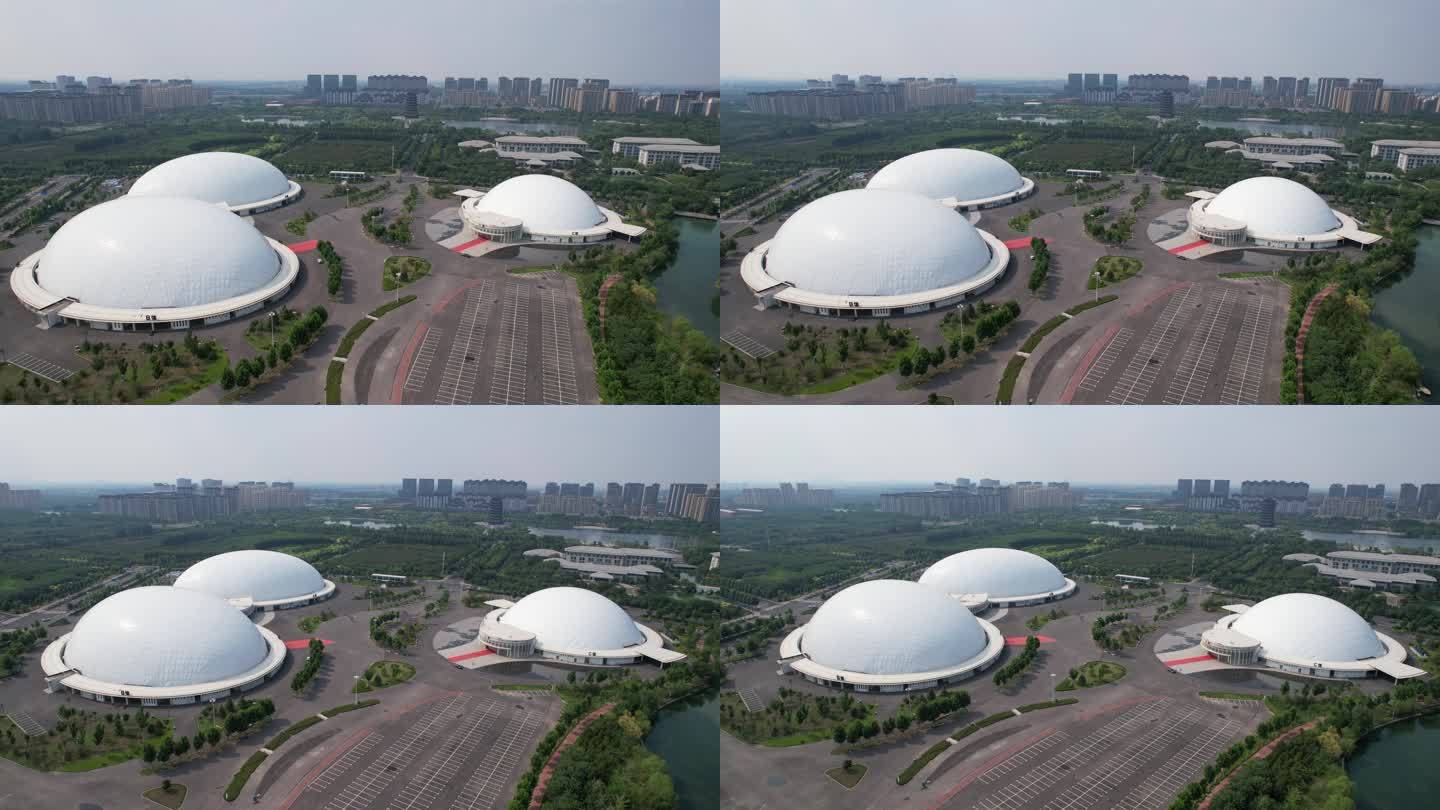 山东淄博国际会展中心航拍