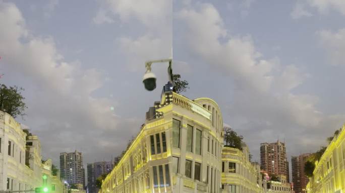 福建厦门中山路日落晚霞