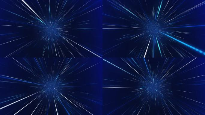 数字光速飞行通过空间超空间科幻电子移动动态条纹背景。