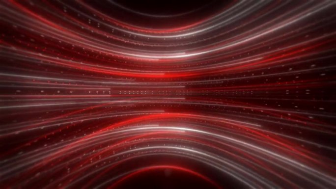 红白波和点二进制编码墙发光点图案点状动画霓虹灯墙，地板动画无缝循环现代，科技背景，空电脑动画背景，斑