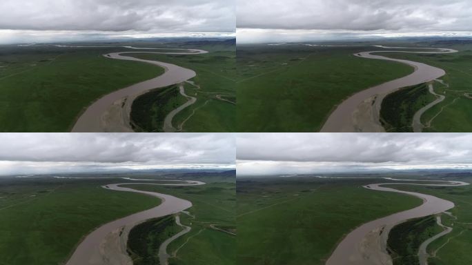 四川若尔盖：雨后九曲黄河第一湾秀美祥和