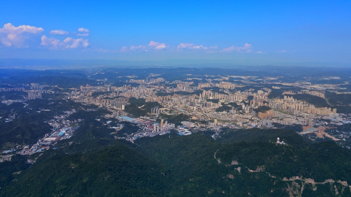 十堰山区城市，高清航拍，大美十堰