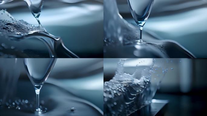 模拟水 液体分子 水分子  4K