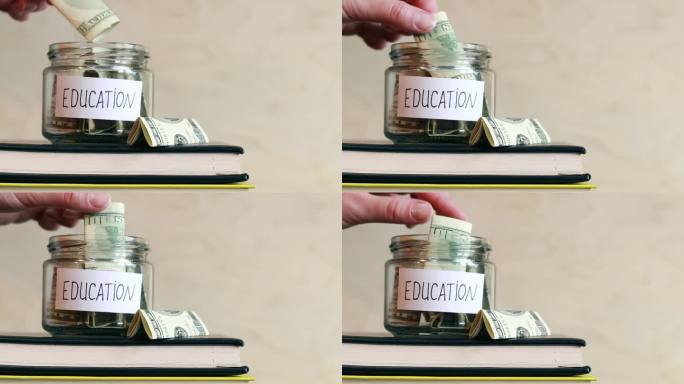 存钱罐里有用于教育的钱