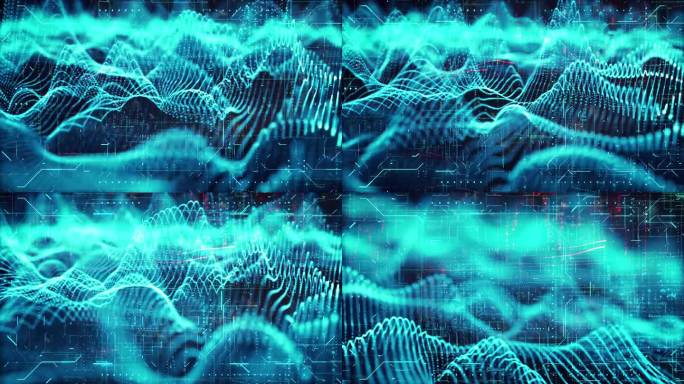 抽象的波LED视频波纹涟漪流动流淌