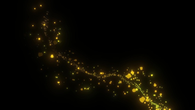 金色色粒子光线 魔幻粒子粒子光效