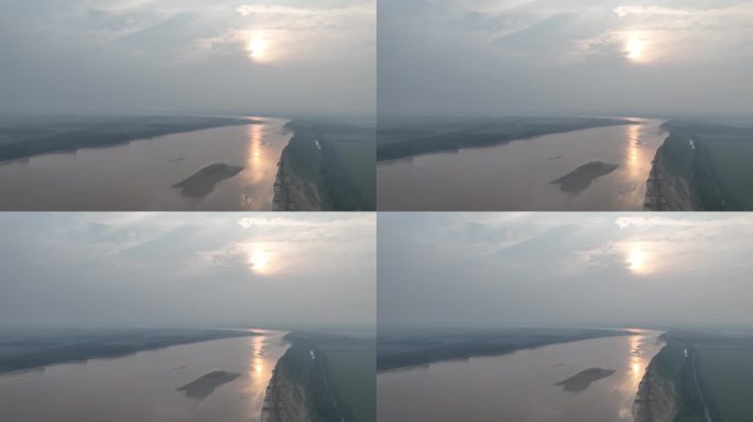 【4K航拍】山东黄河浮桥