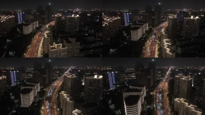 4K-Log-上海沪闵高架、徐汇万科中心