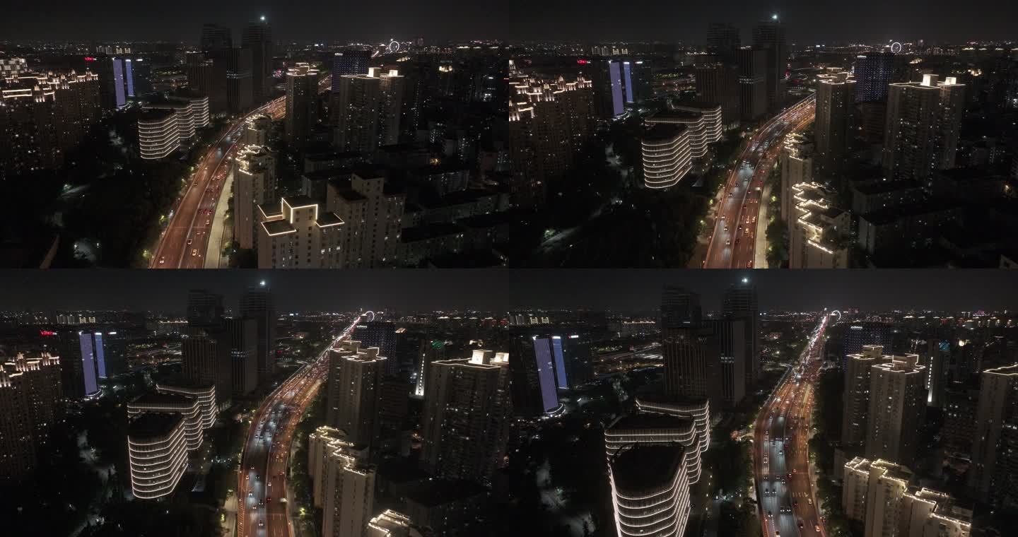 4K-Log-上海沪闵高架、徐汇万科中心