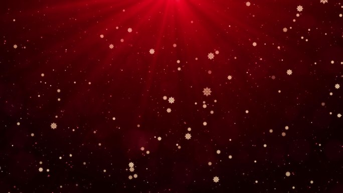 4K 3D雪花纸屑雪花，雪花，散景灯黑色假日背景。2024年新年，