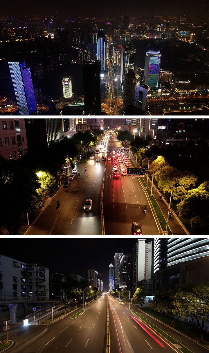 武汉城市 夜景道路 延时