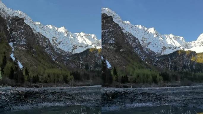 川西雪山湖泊风景视频素材
