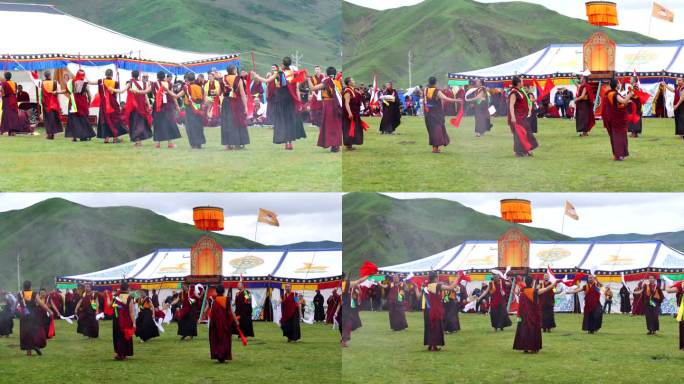狮龙宫喇嘛跳舞表演欢歌跳舞