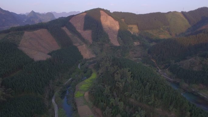 多依河航拍空镜