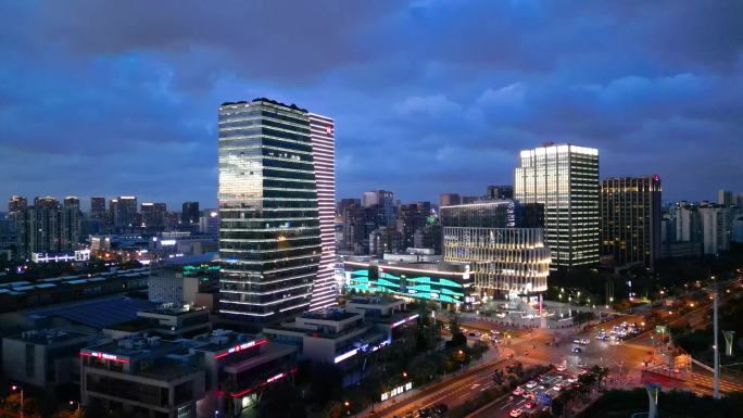 上海市静安区大宁音乐广场 夜景航拍