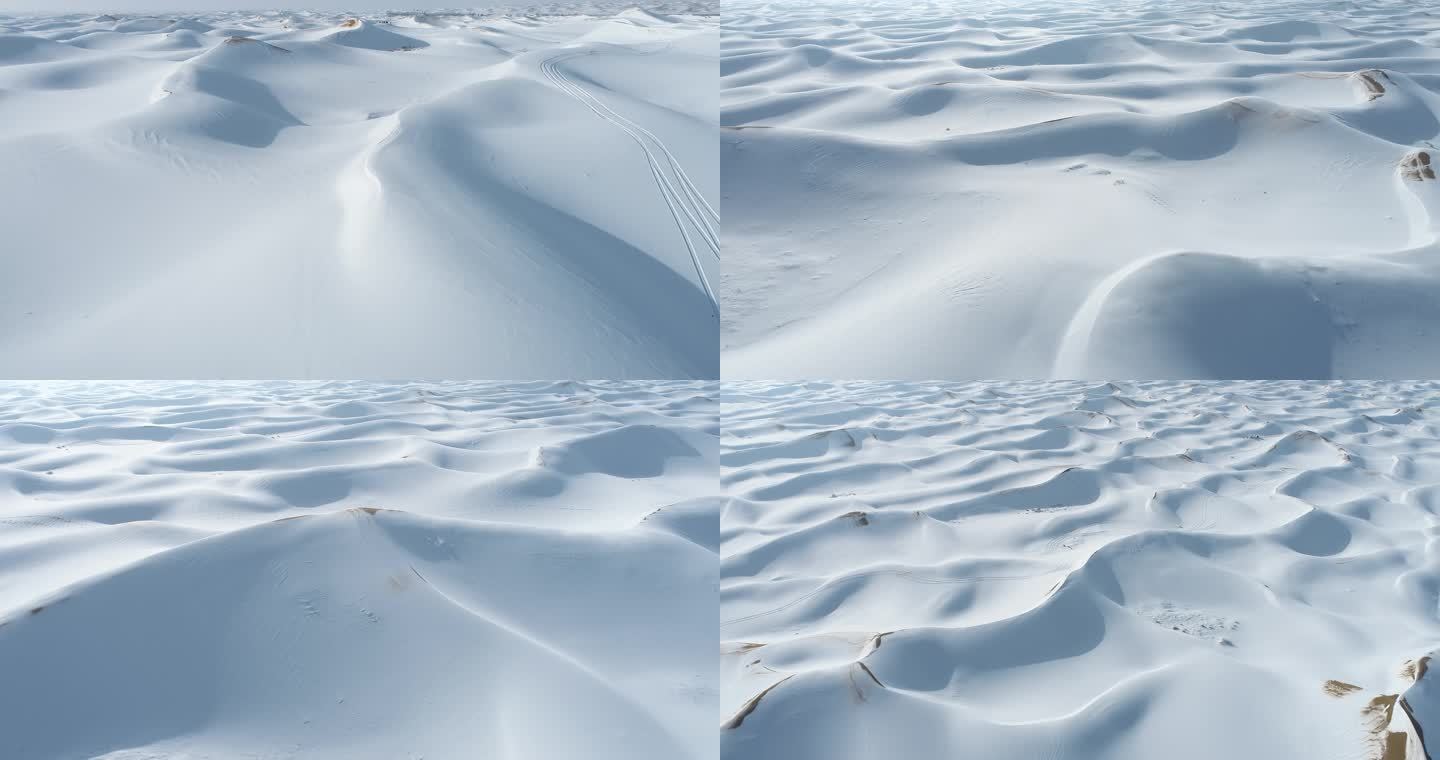 腾格里大沙漠雪景mp4