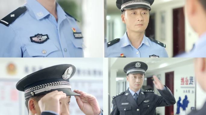 警察整理仪容