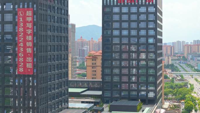 4K航拍江门 城市 地标建筑万达 健威