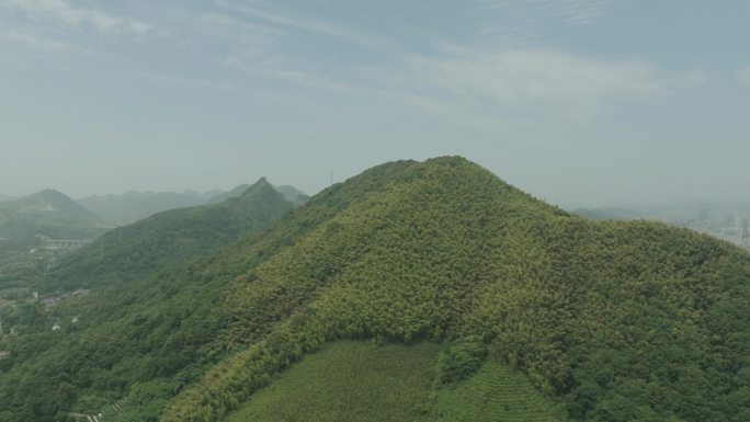 航拍杭州余杭中泰